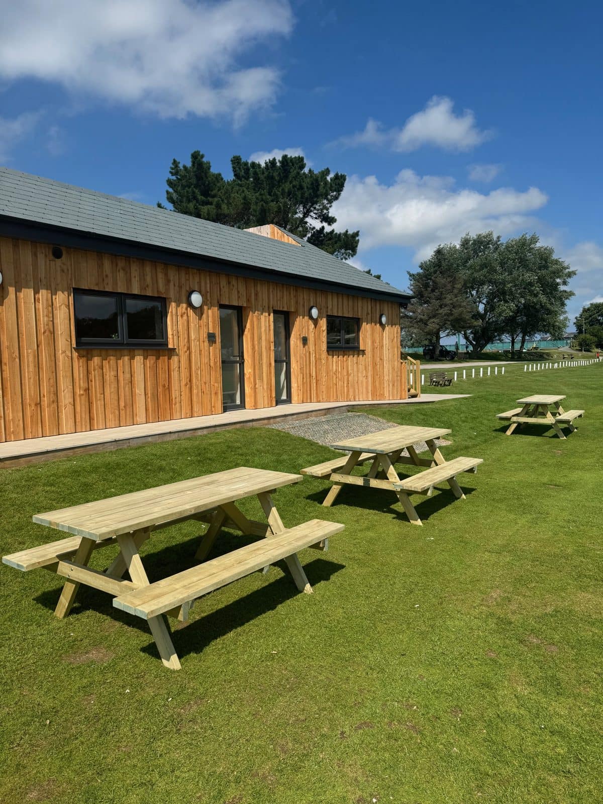 A 6ft heavy-duty timber picnic bench